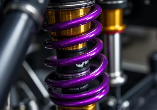 High performance coilover suspension detail